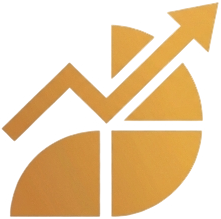 Favicon i službena ikona portala Moj Kvadrant u obliku zlatnog grafikona rasta